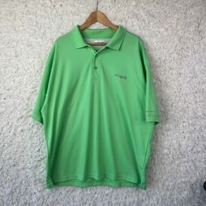 Columbia PFG Polo Shirt XL Green Omni-Shade Vented Fishing Performance Gorpcore